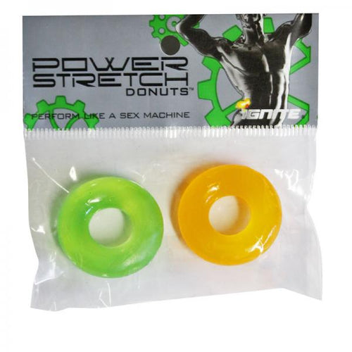 Power Stretch Donuts 2 Pack Orange/Green Rings - happyshop365247