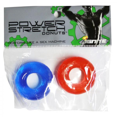 Power Stretch Donuts 2 Pack Red Blue Rings - happyshop365247