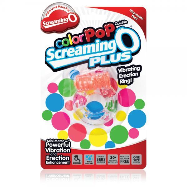 Color Pop Quickie Plus Screaming O Vibrating Orange Ring - happyshop365247