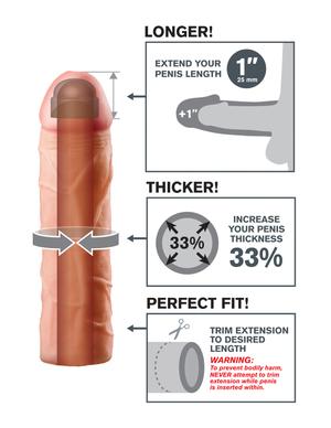 Fantasy X-tensions Perfect 1 inch Extension Beige - happyshop365247