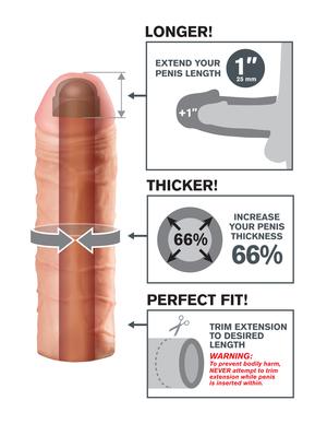 Fantasy X-tension Mega 1 inch Extension Beige - happyshop365247