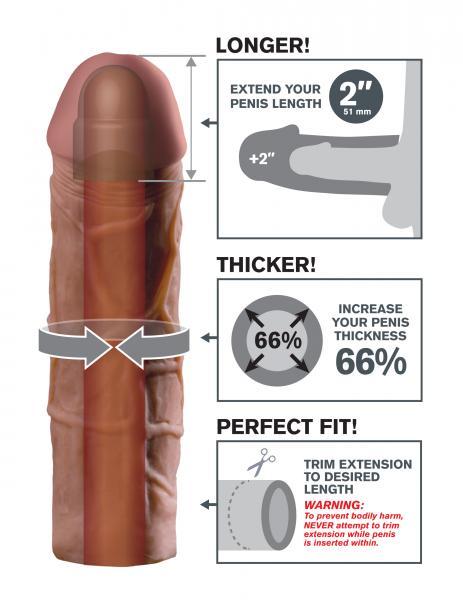 Mega 2 Inch Extension - Brown - happyshop365247