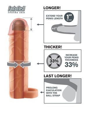 Perfect 1 inch Extension with Ball Strap Beige - happyshop365247