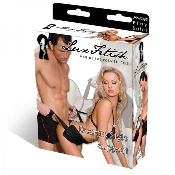 Lux Fetish Doggie Style Support Black Sex Sling - happyshop365247