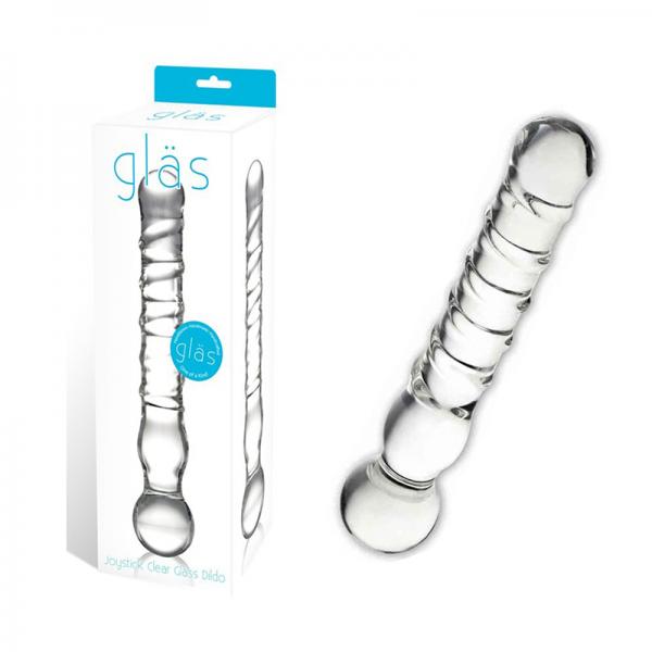Joystick Glass Dildo Wand Anal & G-Spot Clear - happyshop365247