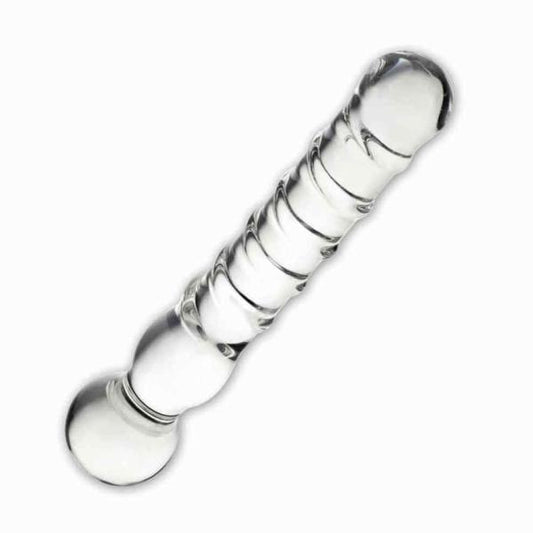 Joystick Glass Dildo Wand Anal & G-Spot Clear - happyshop365247