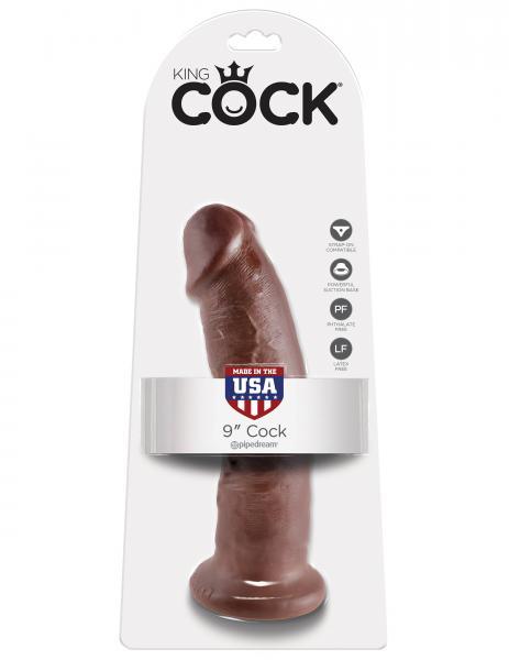 King Cock 9 Inch Dildo - Brown - happyshop365247