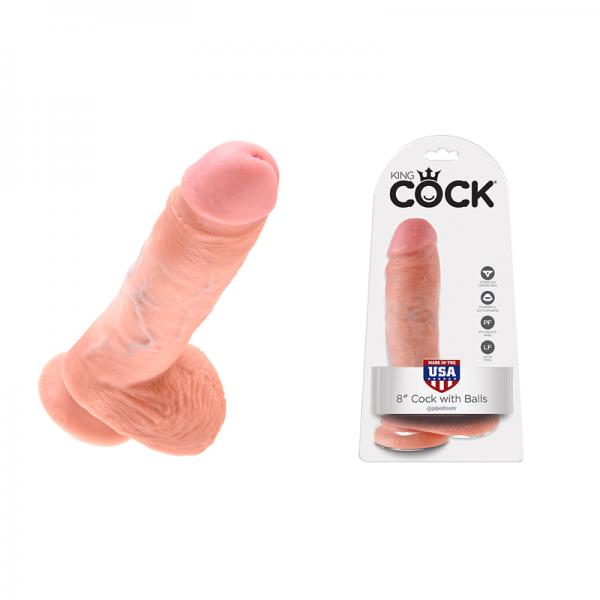 King Cock 8in Cock - Beige - happyshop365247