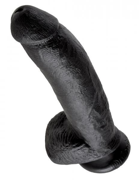 King Cock 9 inches Cock Balls Black - happyshop365247