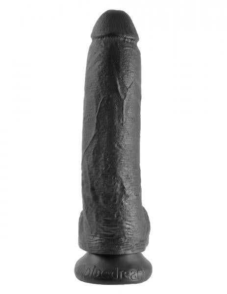 King Cock 9 inches Cock Balls Black - happyshop365247