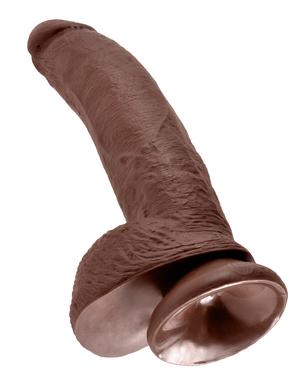 King Cock 9 inches Cock Balls Brown Dildo - happyshop365247