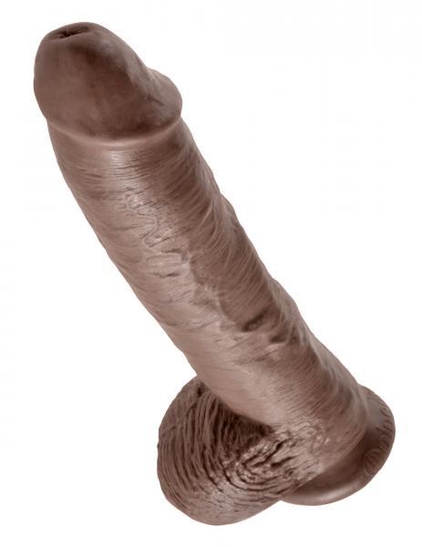 10 Inches C*ck Balls - Brown - happyshop365247