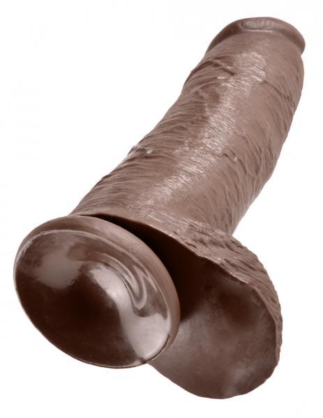 King C*ck 12 Inch C*ck With Balls Brown - happyshop365247