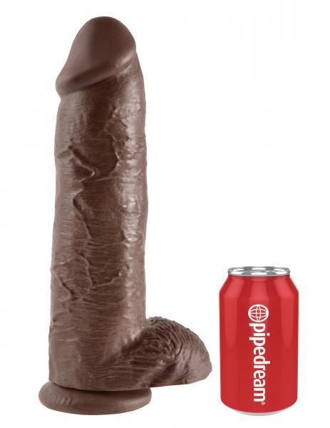 King C*ck 12 Inch C*ck With Balls Brown - happyshop365247