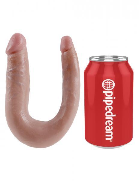 U Shaped Double Trouble Small Dildo - Beige - happyshop365247