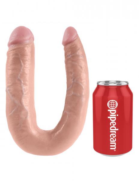 U Shaped Large Double Trouble Dildo - Beige - happyshop365247