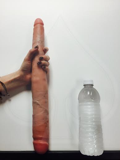 King Cock 16in Tapered Double Dildo - Beige - happyshop365247