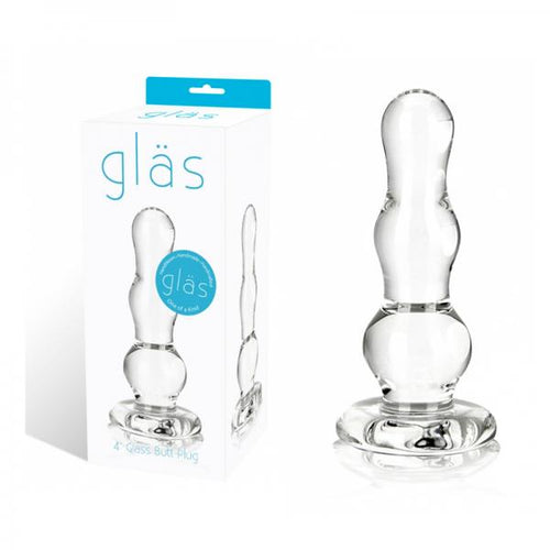 Glass Butt Plug 4 Inches Clear - happyshop365247
