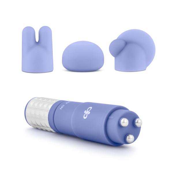 Revitalize Massage Kit with 3 Silicone Attachments Purple - happyshop365247