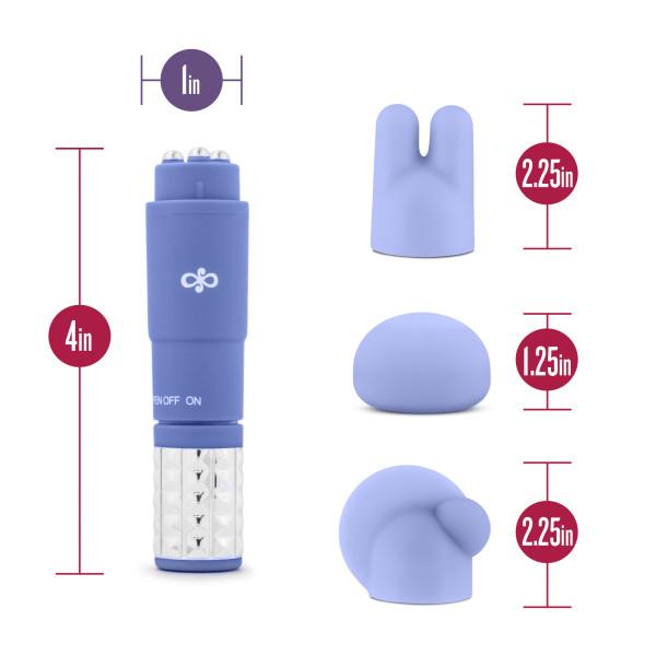 Revitalize Massage Kit with 3 Silicone Attachments Purple - happyshop365247
