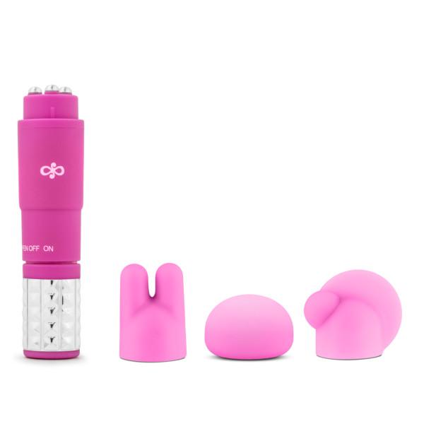 Rose Revitalize Massage Kit with 3 Silicone Attachments Pink - happyshop365247