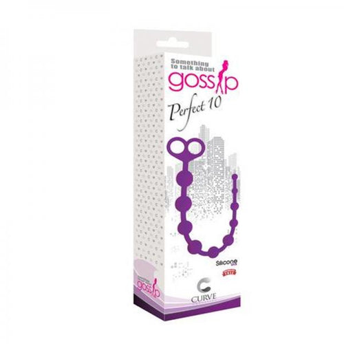 Gossip Perfect 10 Silicone Anal Beads Violet - happyshop365247