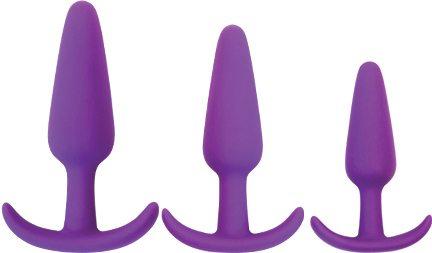 Rump Rockers 3 Piece Anal Plug Training Set Violet - happyshop365247