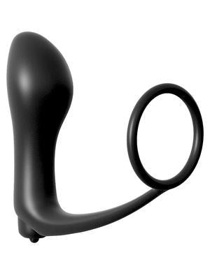 Anal Fantasy Ass Gasm Cockring Vibrating Plug Black - happyshop365247
