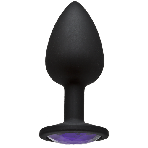 Booty Bling Small Black Plug Purple Stone