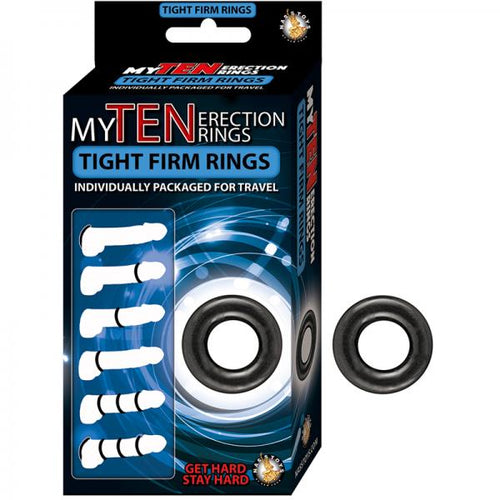 My Ten Erection Rings Tight Firm Rings Black - happyshop365247