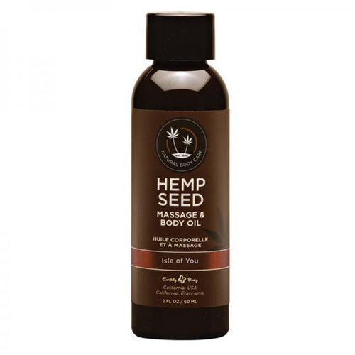 Earthly Body Hemp Massage Oil Isle Of You 8oz - happyshop365247