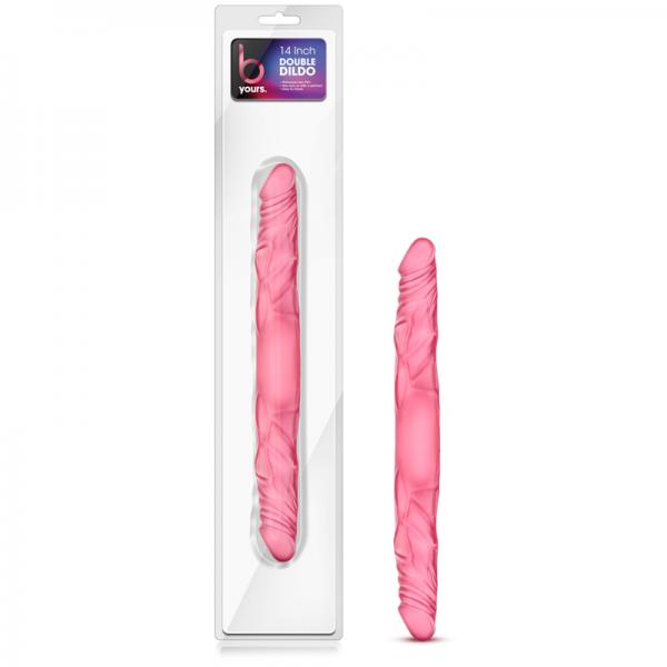 B Yours - 14in Double Dildo - Pink - happyshop365247
