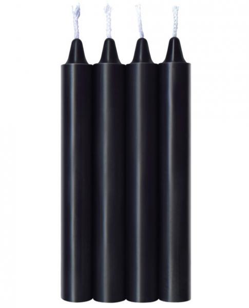 Make Me Melt Sensual Warm Drip Candles Black 4 Pack - happyshop365247