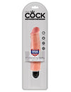 King Cock 7 inches Vibrating Stiffy Beige