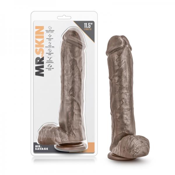 Mr Savage 11.5 inches Dildo with Suction Cup Brown - happyshop365247