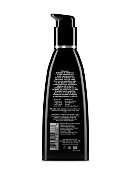 Wicked Aqua Sweet Peach Flavored Lubricant 2oz - happyshop365247