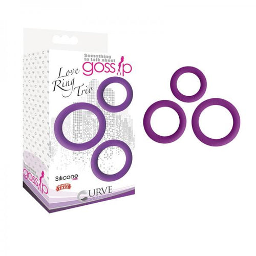 Gossip Love Ring Trio Silicone Violet - happyshop365247