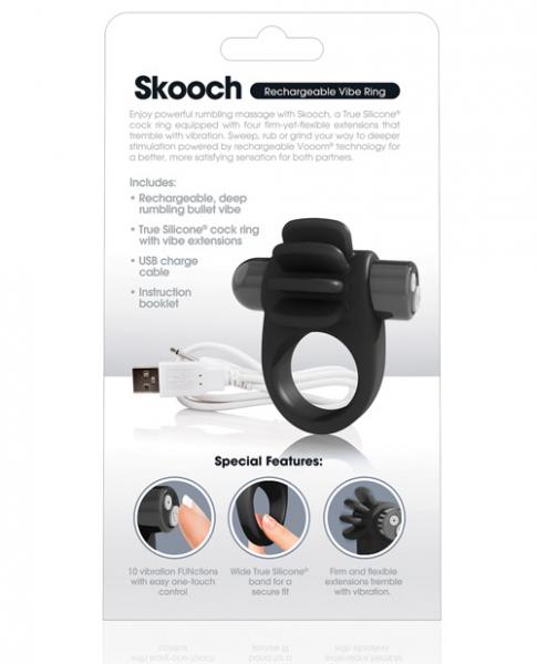 Charged Skooch Vibrating Ring Black - happyshop365247