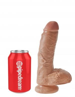 King Cock 8 inches Cock with Balls Tan Dildo - happyshop365247