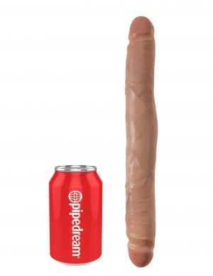 King Cock 12 inches Slim Double Dildo Tan - happyshop365247