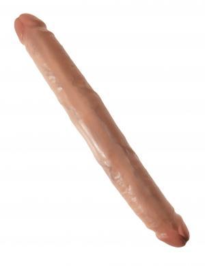 King Cock 12 inches Slim Double Dildo Tan - happyshop365247