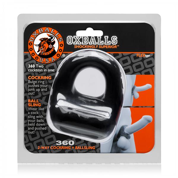 Oxballs 360, Cockring & Ballsling, Black - happyshop365247