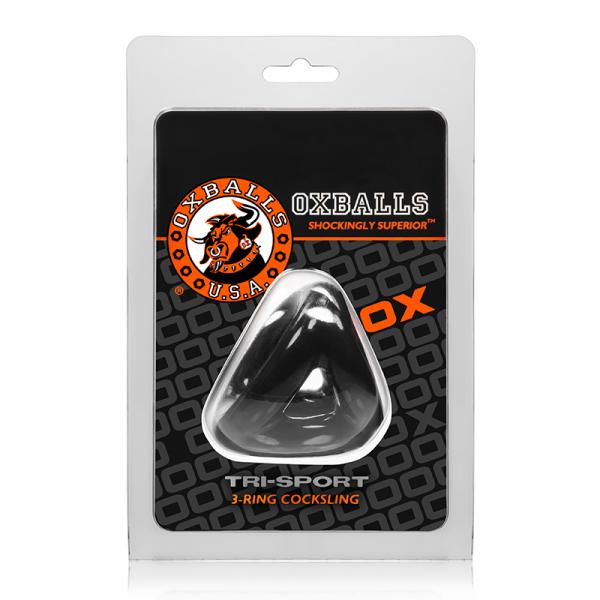 Oxballs Atomic Jock Tri-Sport 3 Ring Sling Cockring Black - happyshop365247