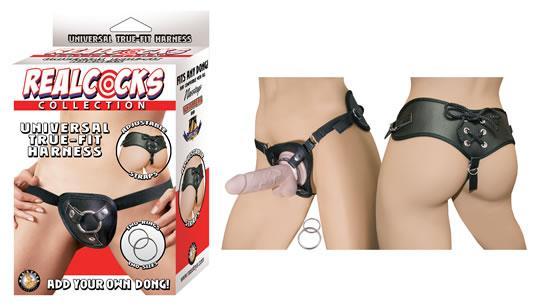 Real Cocks Universal True Fit Harness Black - happyshop365247