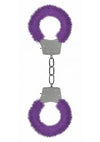 Ouch Pleasure Handcuffs Furry Cuffs Purple