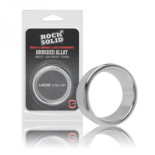 Rock Solid Brushed Alloy Large (1.75in X .75in) Silver - happyshop365247