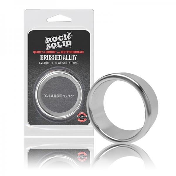 Rock Solid Brushed Alloy X-large (2in X .75in) Silver - happyshop365247