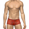Male Power Stretch Lace Mini Short Red X-large - happyshop365247
