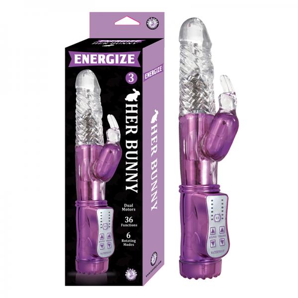 Energize Her Bunny 3 Purple Rabbit Vibrator - happyshop365247