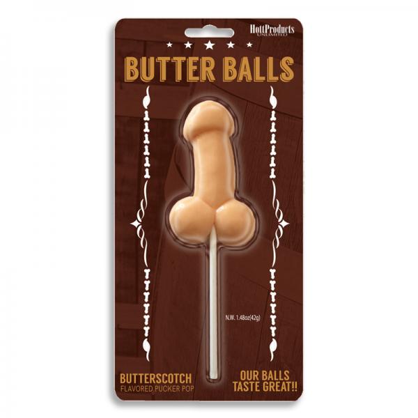 Butter Balls Butterscotch Flavored Pecker Pop - happyshop365247